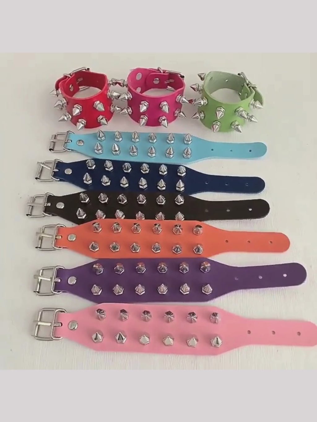 Double Row Spiked Bracelet