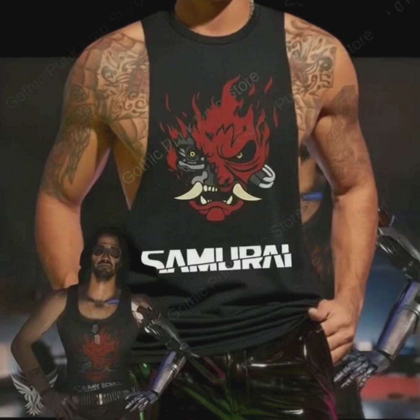 Johnny Silverhand Cyberpunk 2077 Tank Top