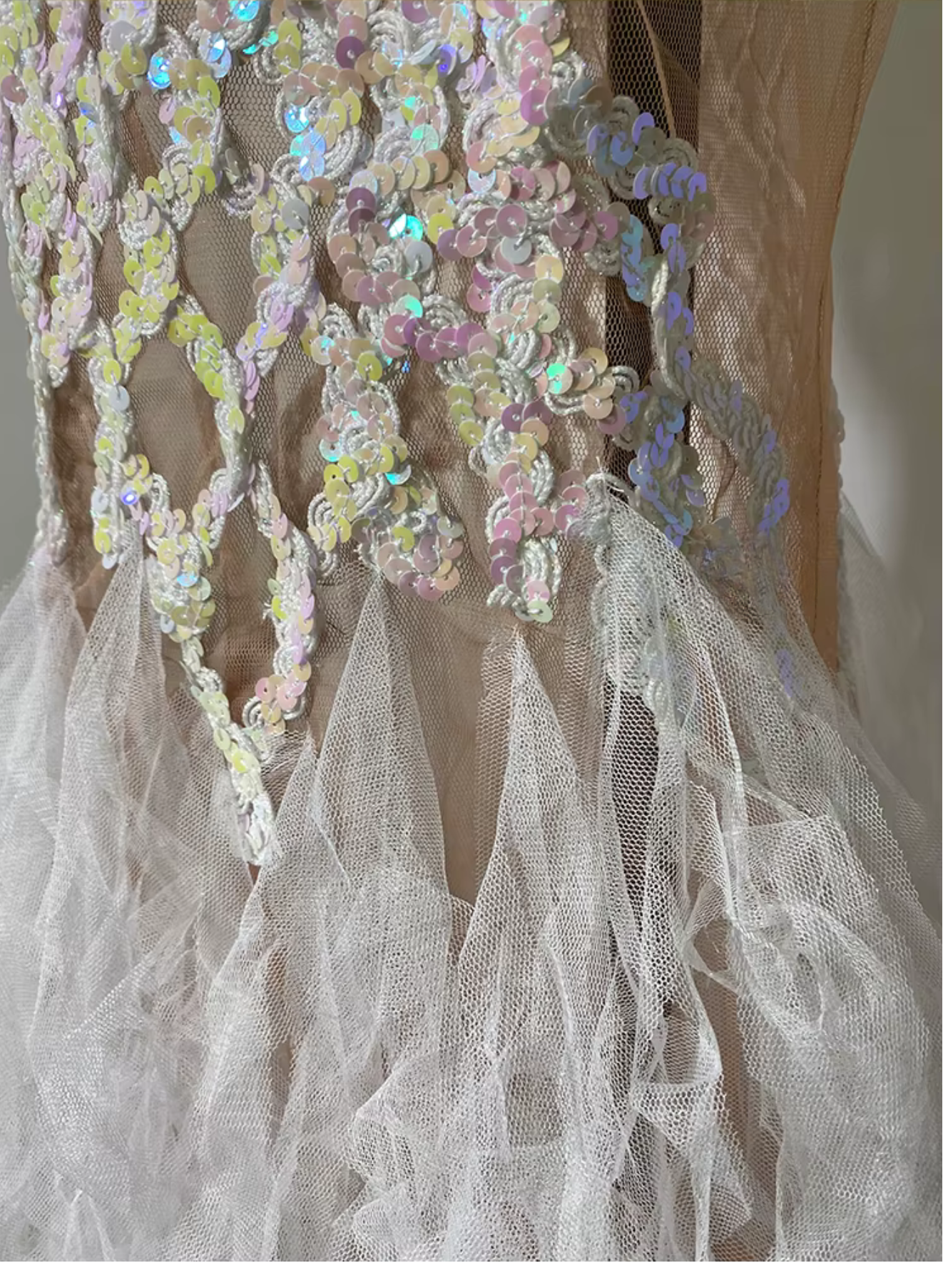 White Sequence Dress