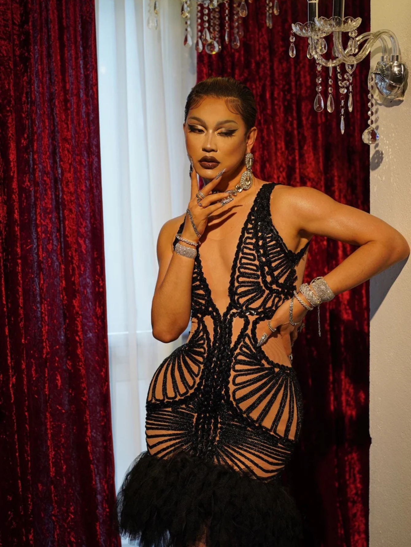 Black Illusion Dress