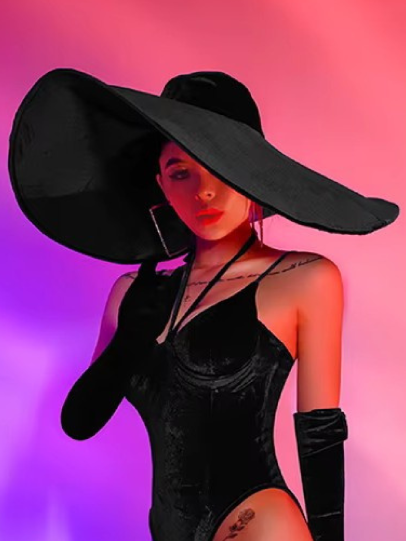 Drag Queen Hat Monokini Costume