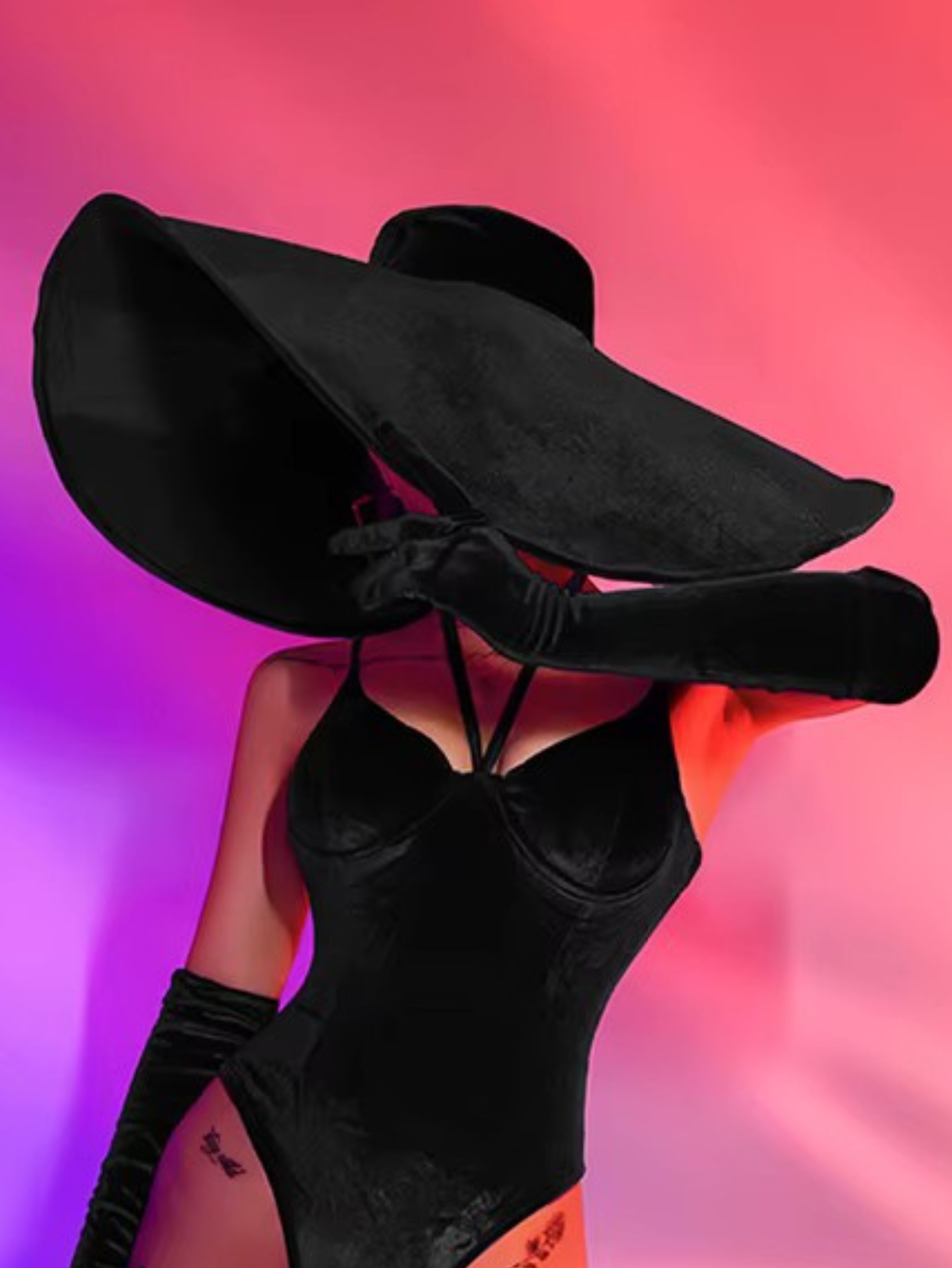 Drag Queen Hat Monokini Costume