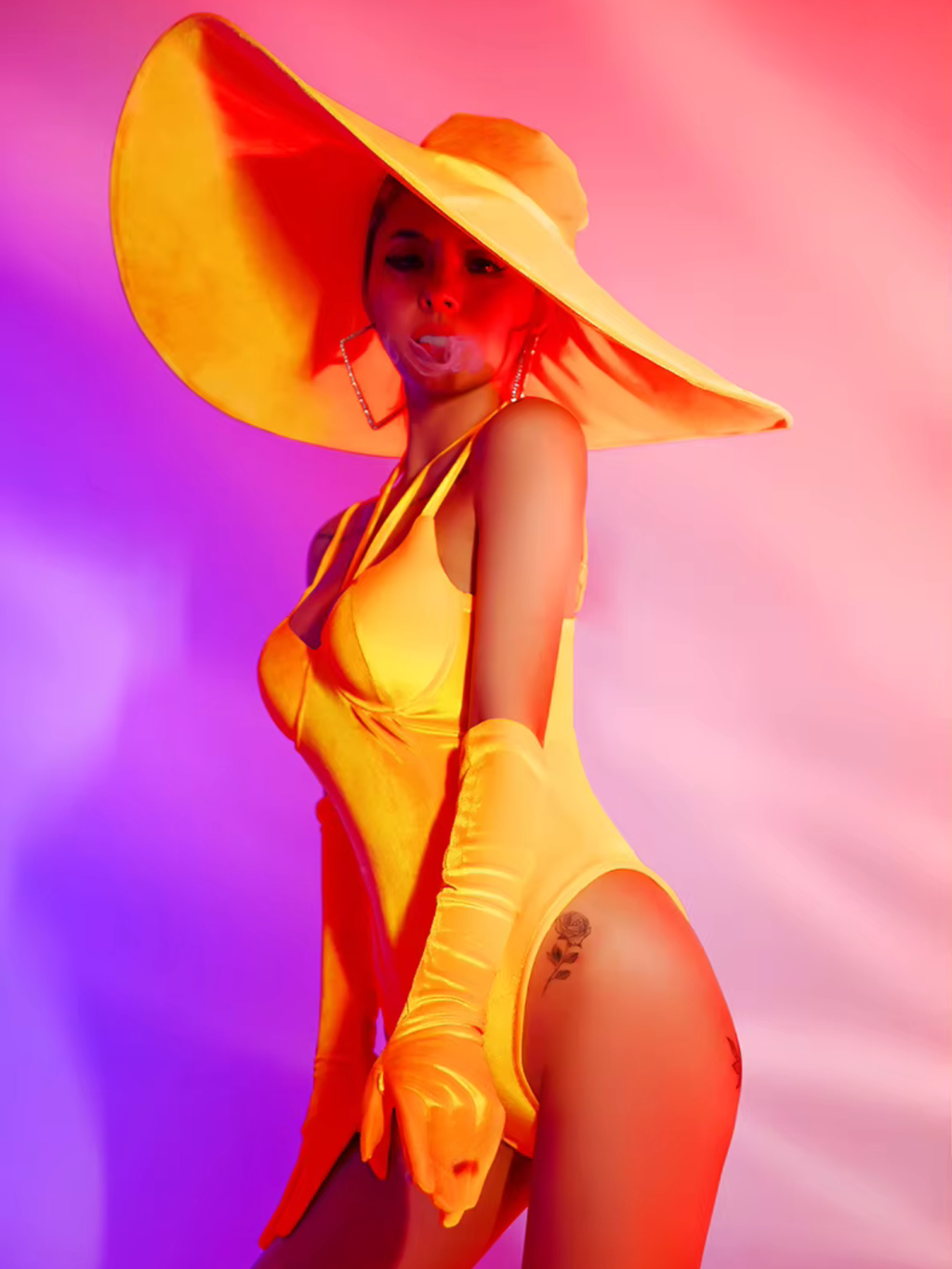 Drag Queen Hat Monokini Costume