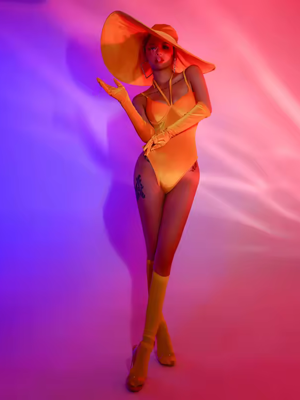 Drag Queen Hat Monokini Costume