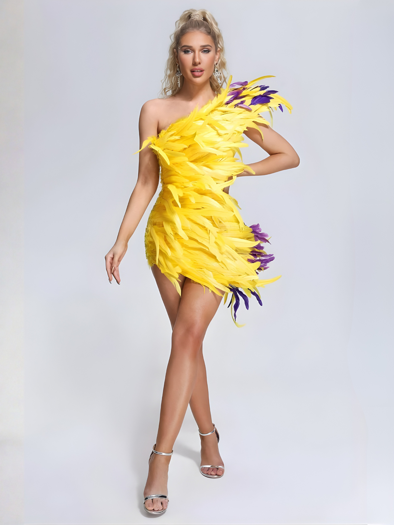 Yellow Feather Dress