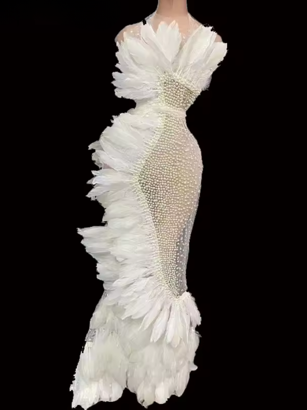 Black Feather Dress