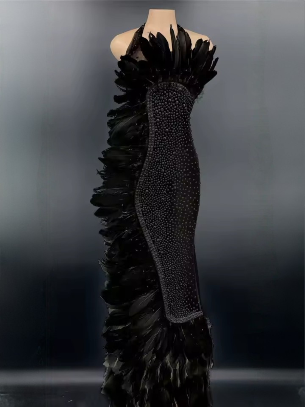 Black Feather Dress