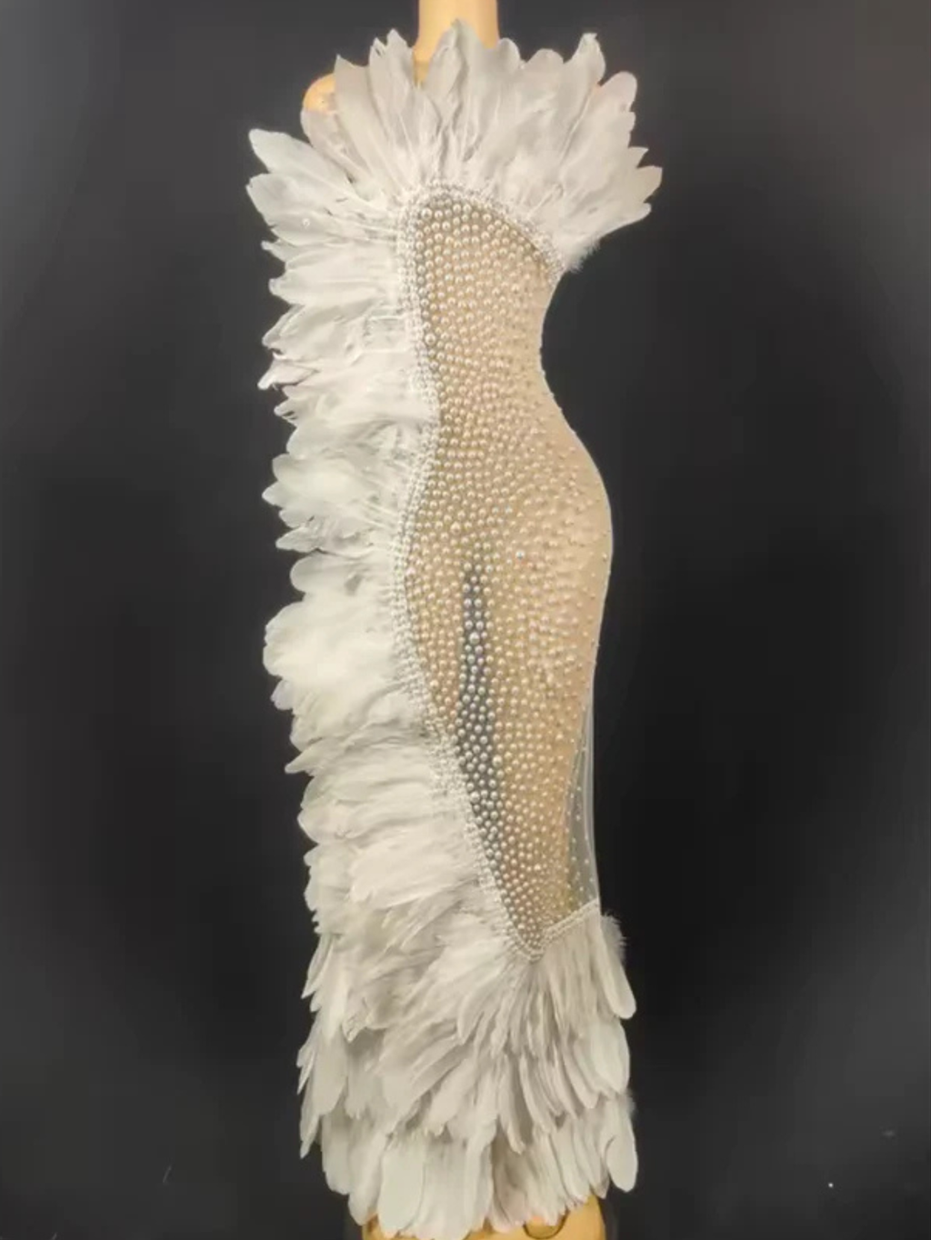 Black Feather Dress