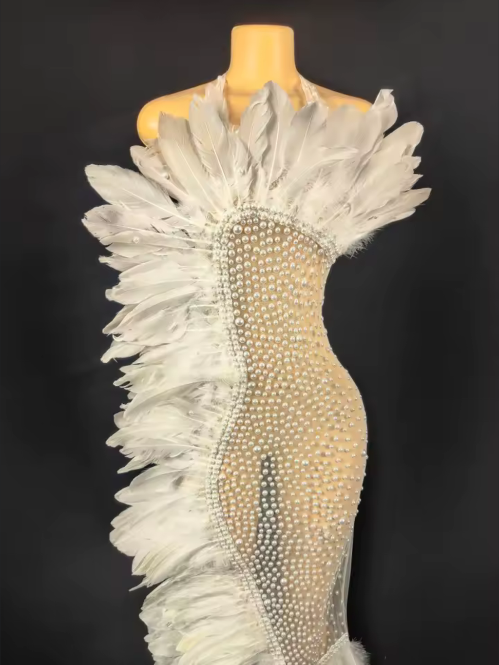 Black Feather Dress