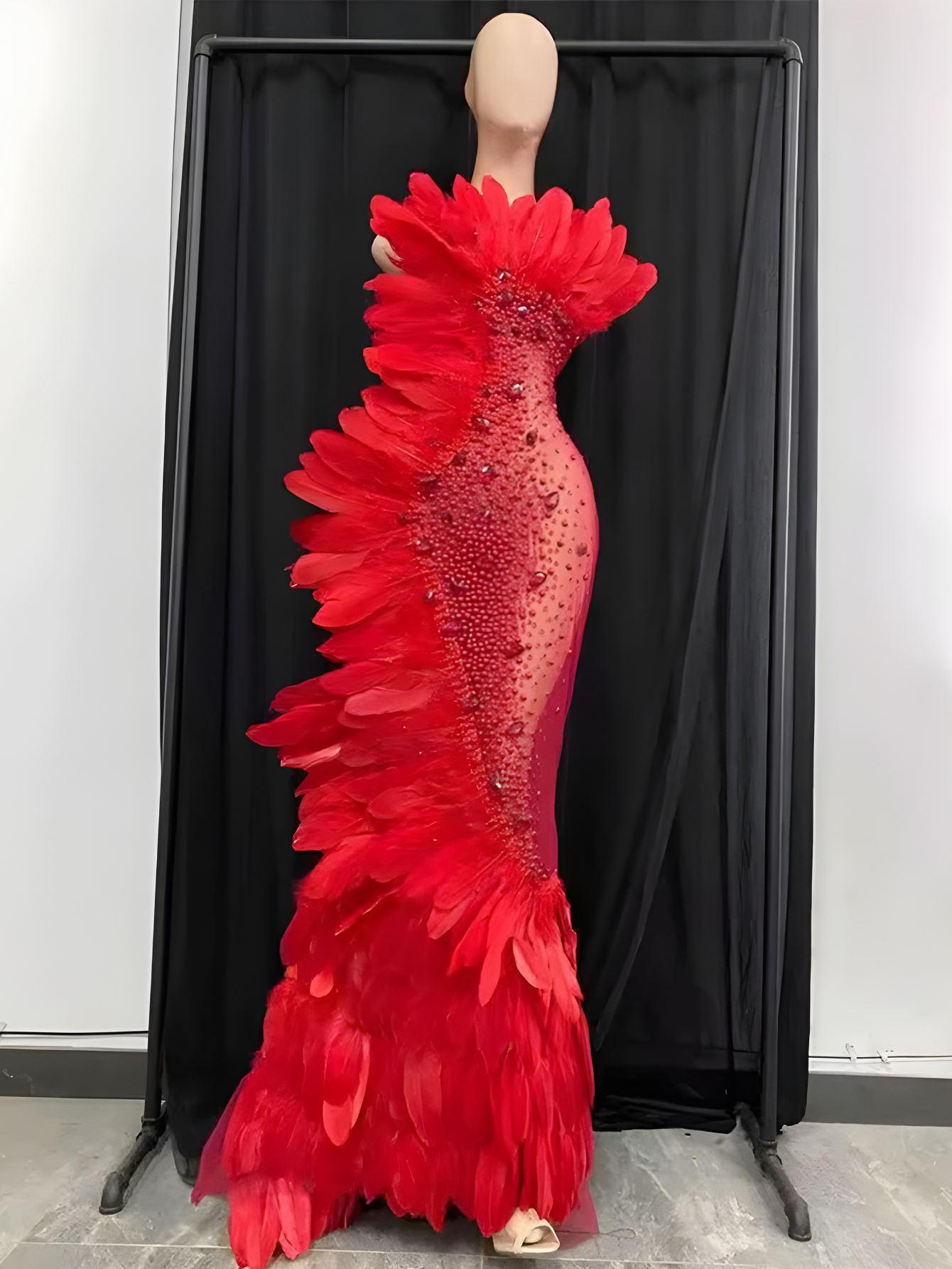 Black Feather Dress