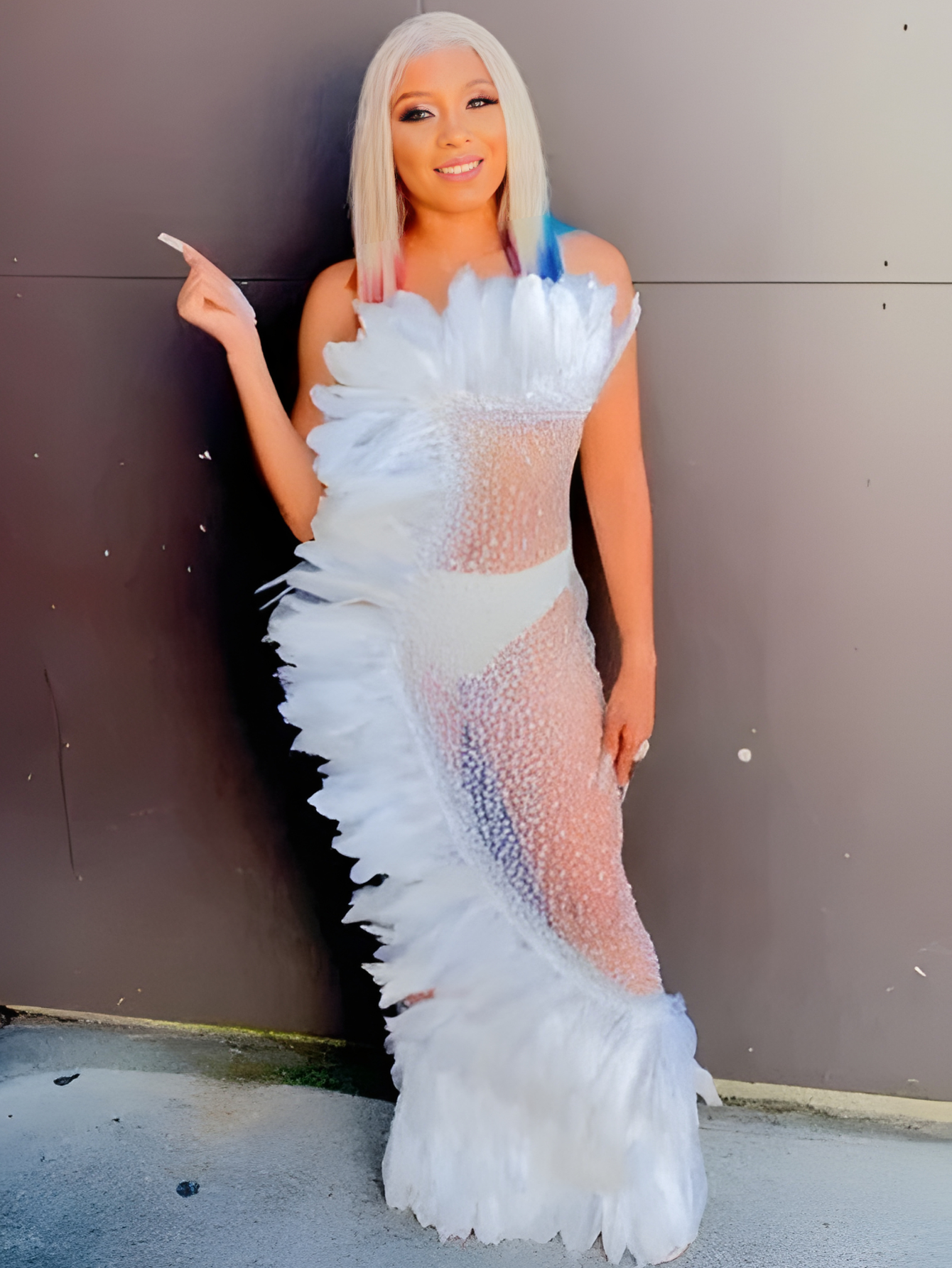 White Feather Dress