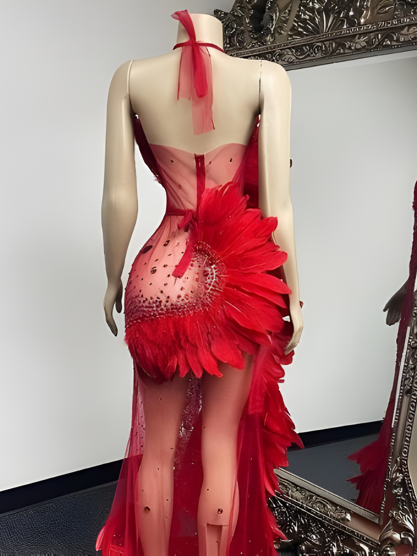 Black Feather Dress