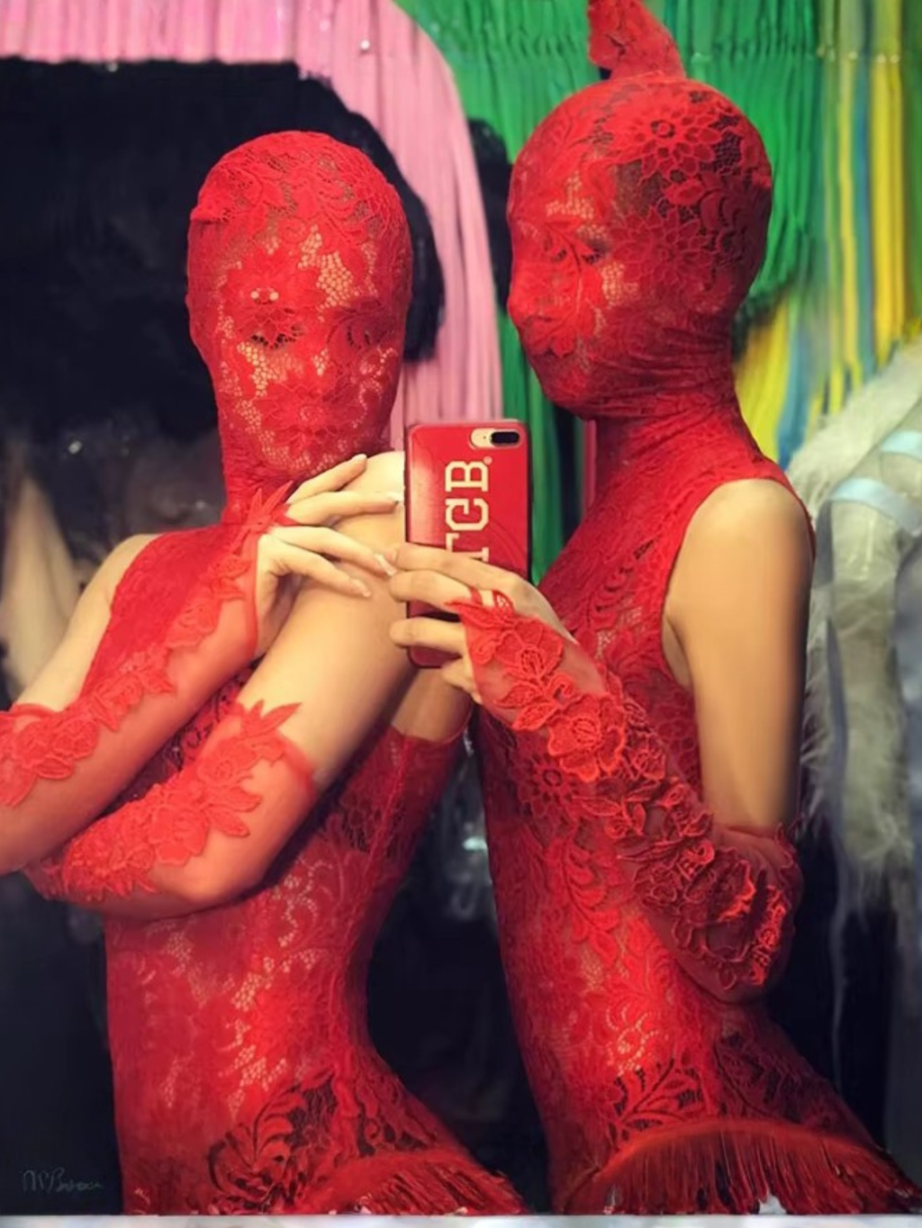 Red Lace Masquerade Costume