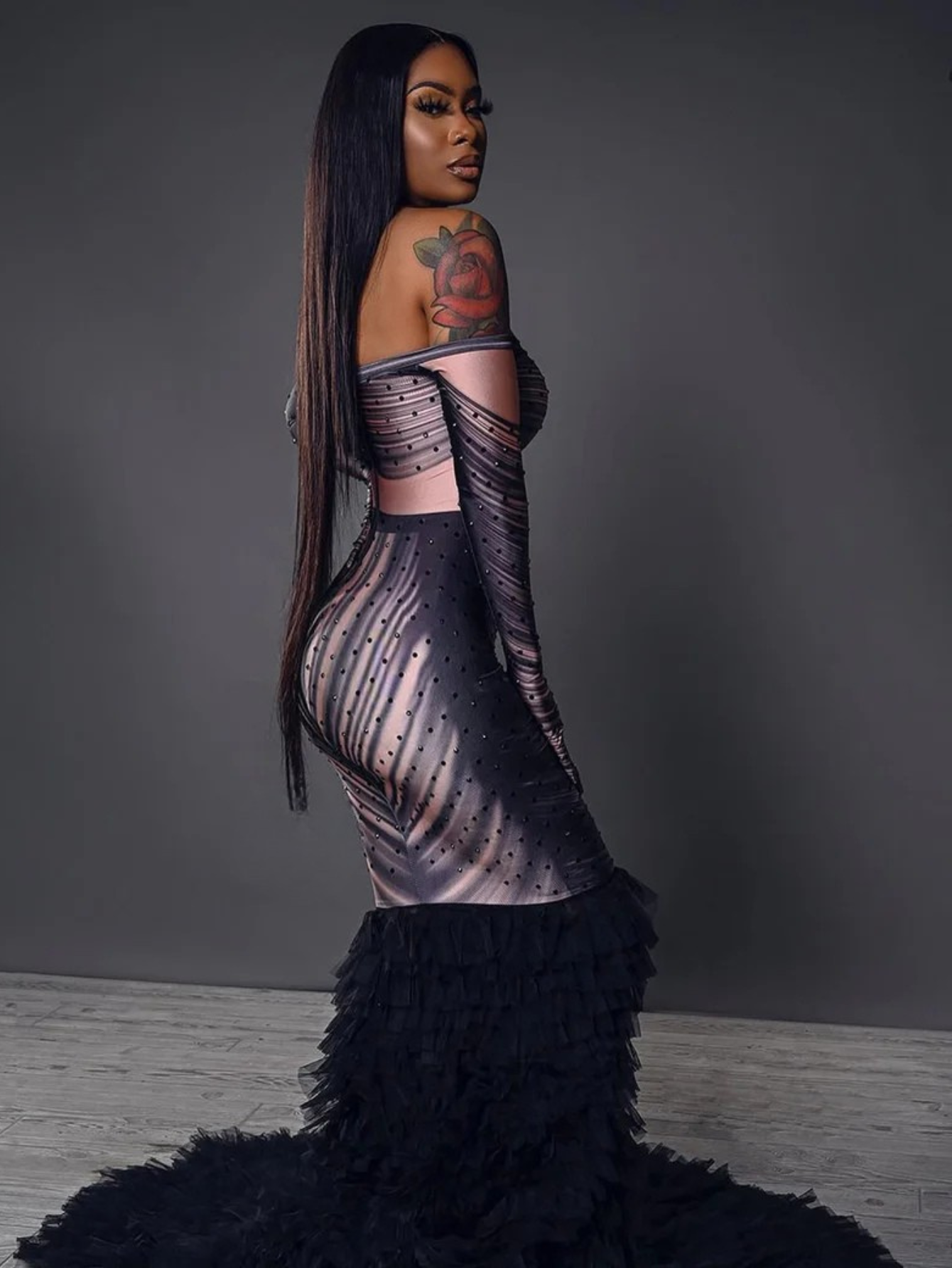 Black TikTok Glove Dress