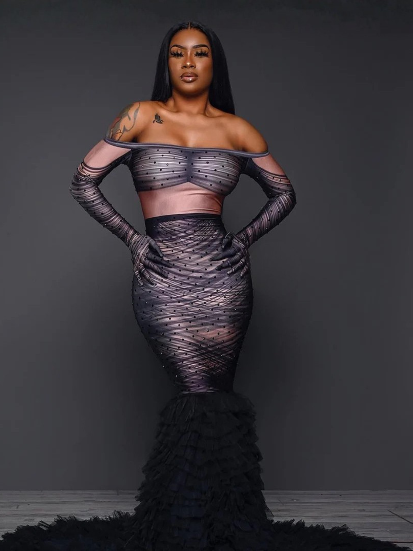 Black TikTok Glove Dress