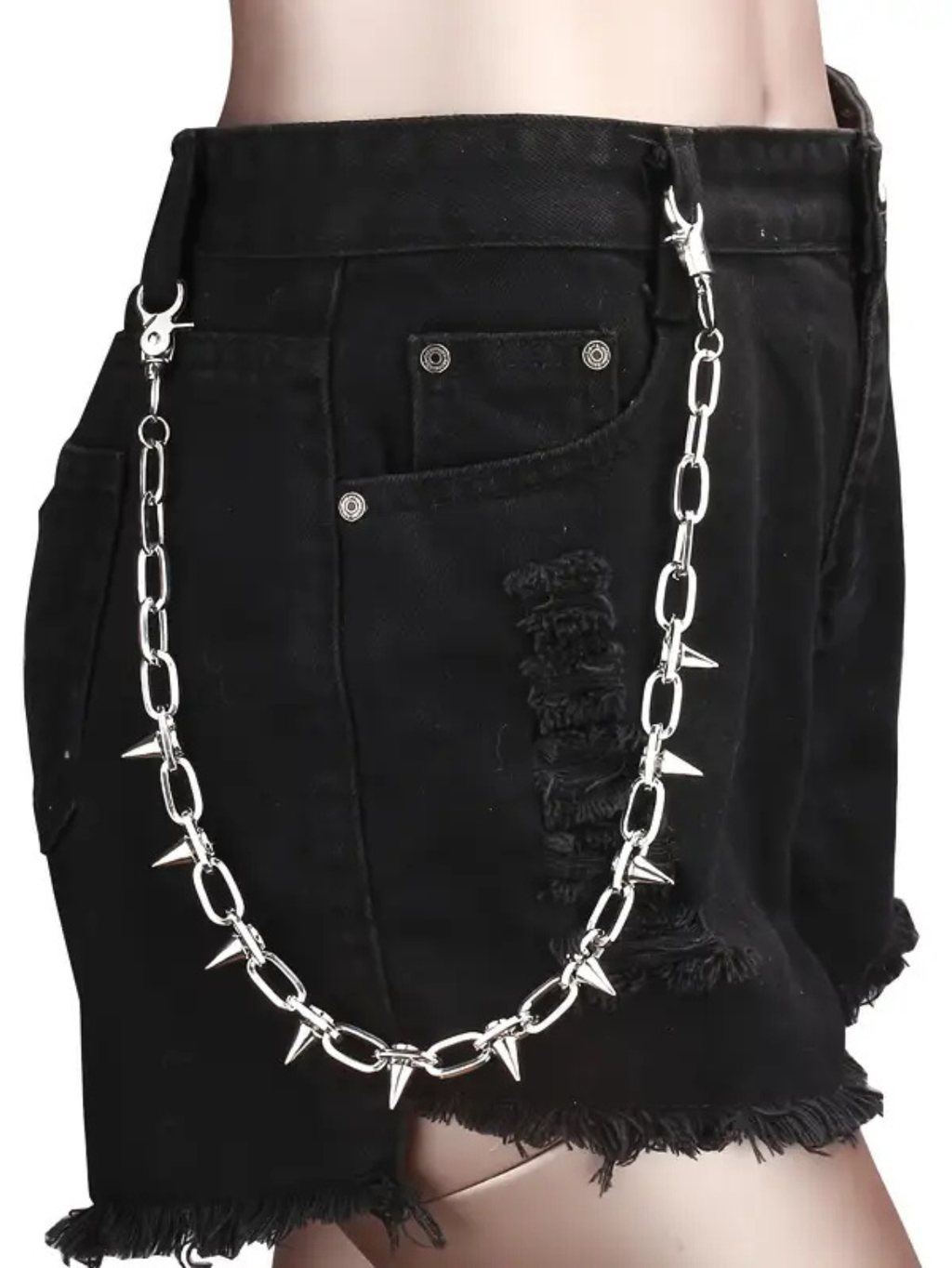 Spiked Punk Wallet Chain Emo