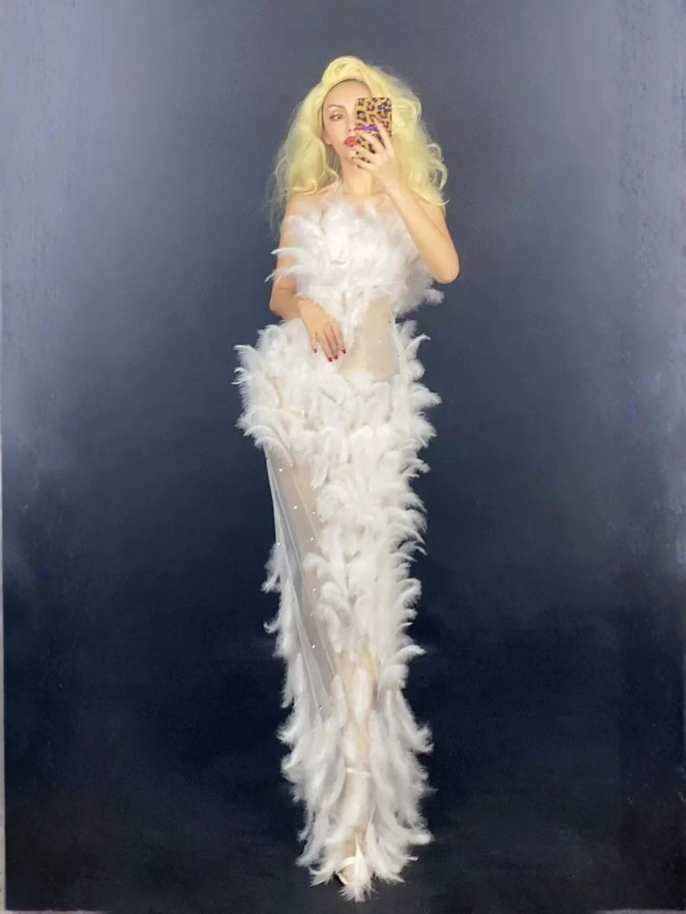 Drag Queen Feather Dress