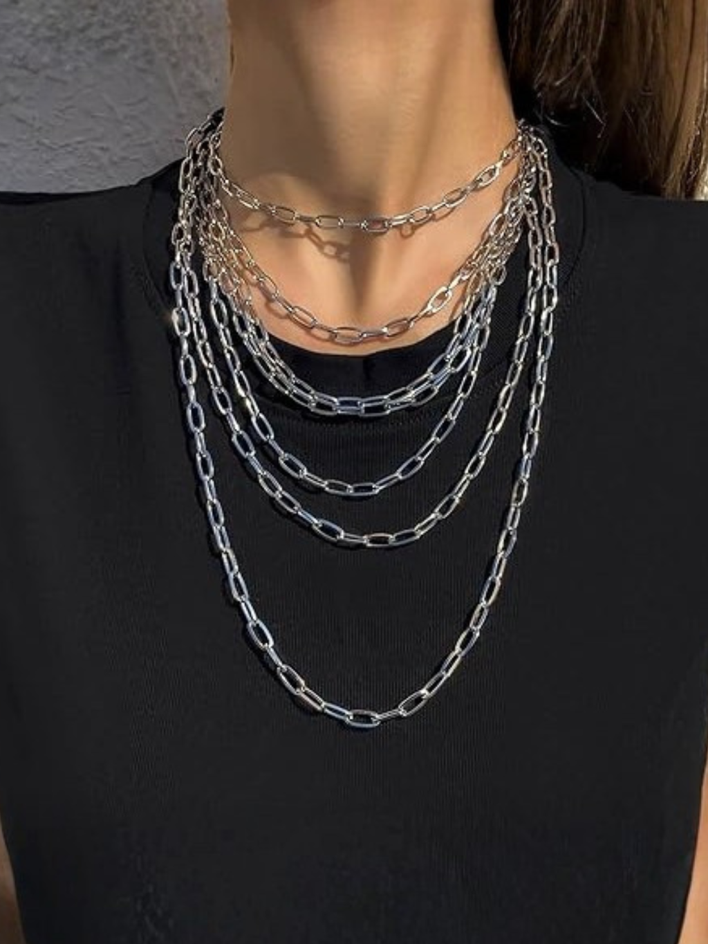 Layered Y2K Chain Necklace