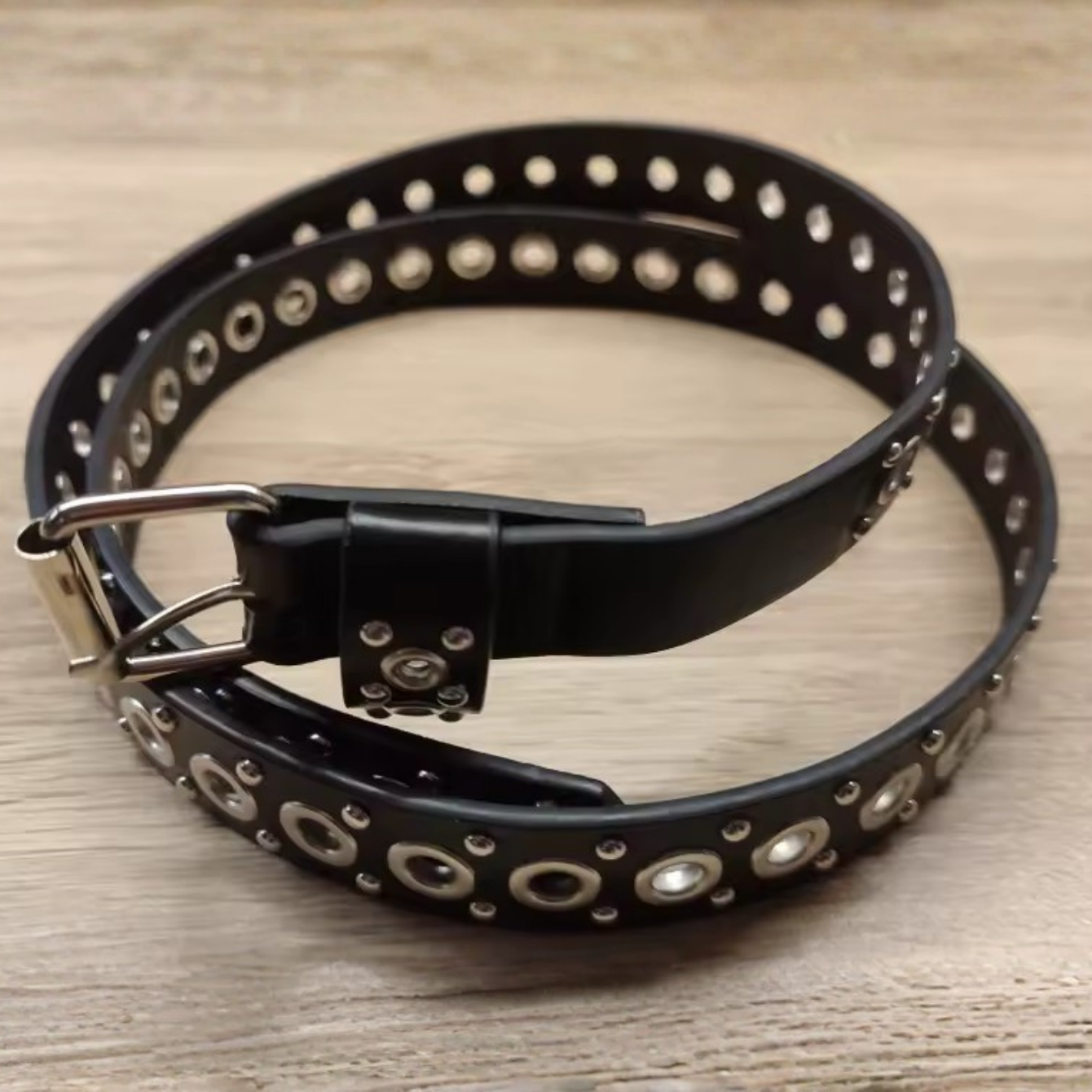 Grommet Black Belt Plus Size