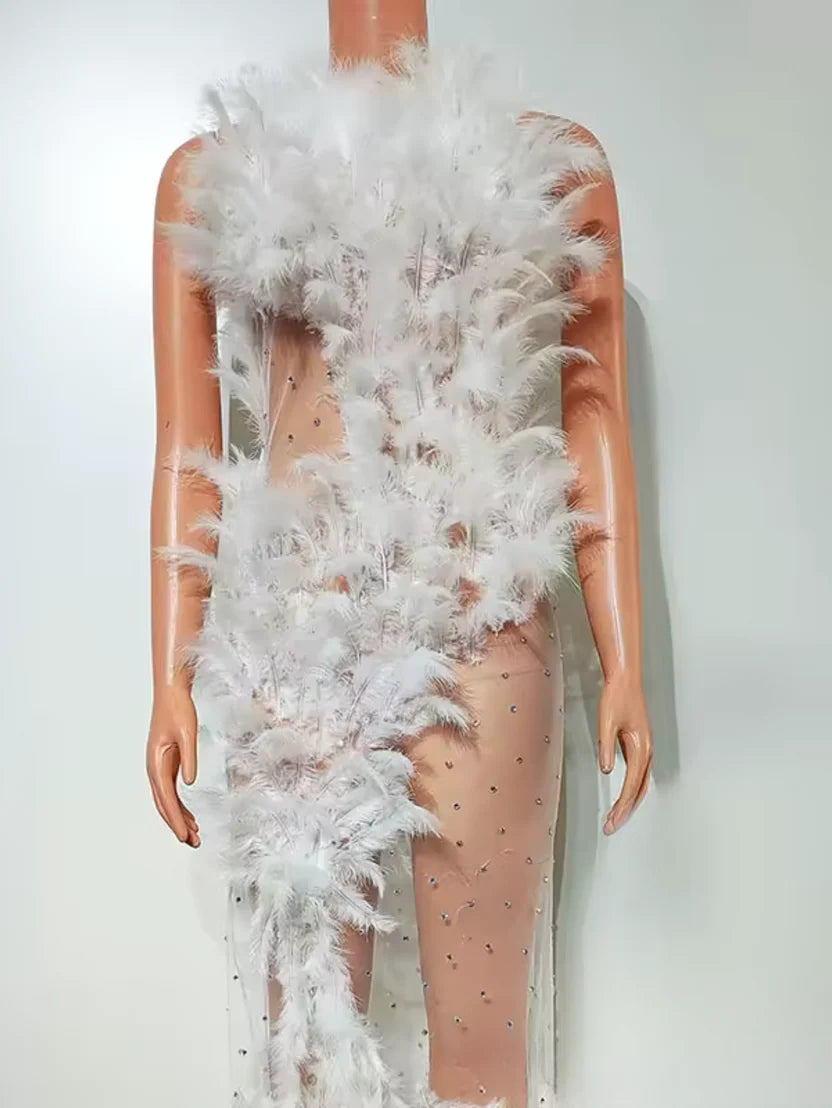 Drag Queen Feather Dress