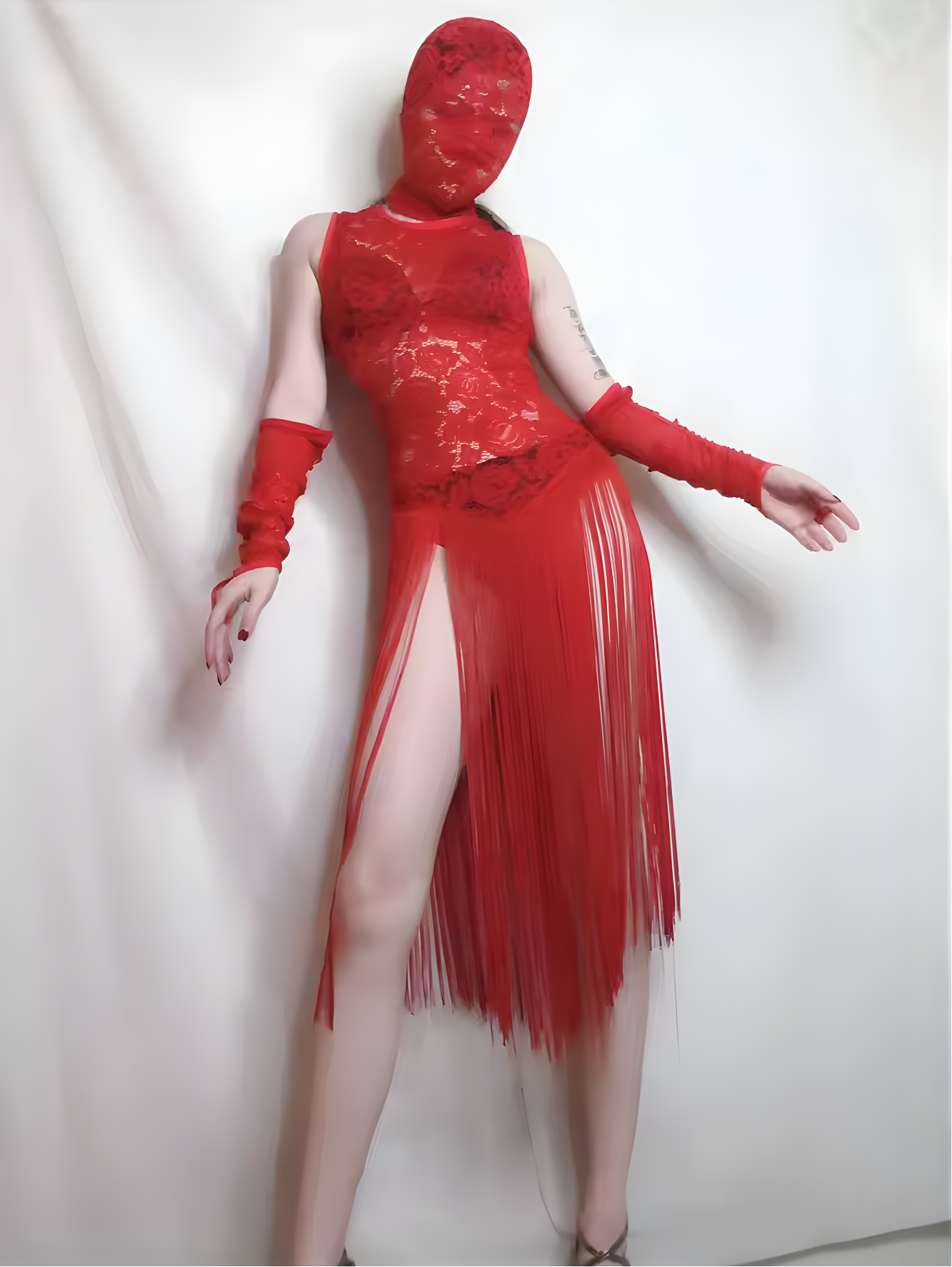 Red Lace Masquerade Costume