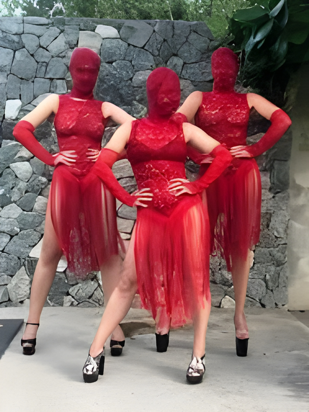 Red Lace Masquerade Costume