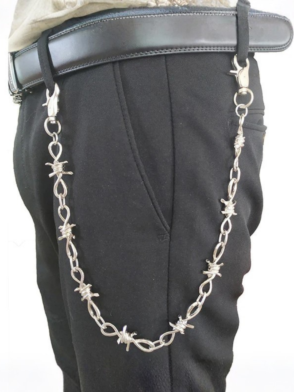 Spiked Barbed Wire Wallet Chain