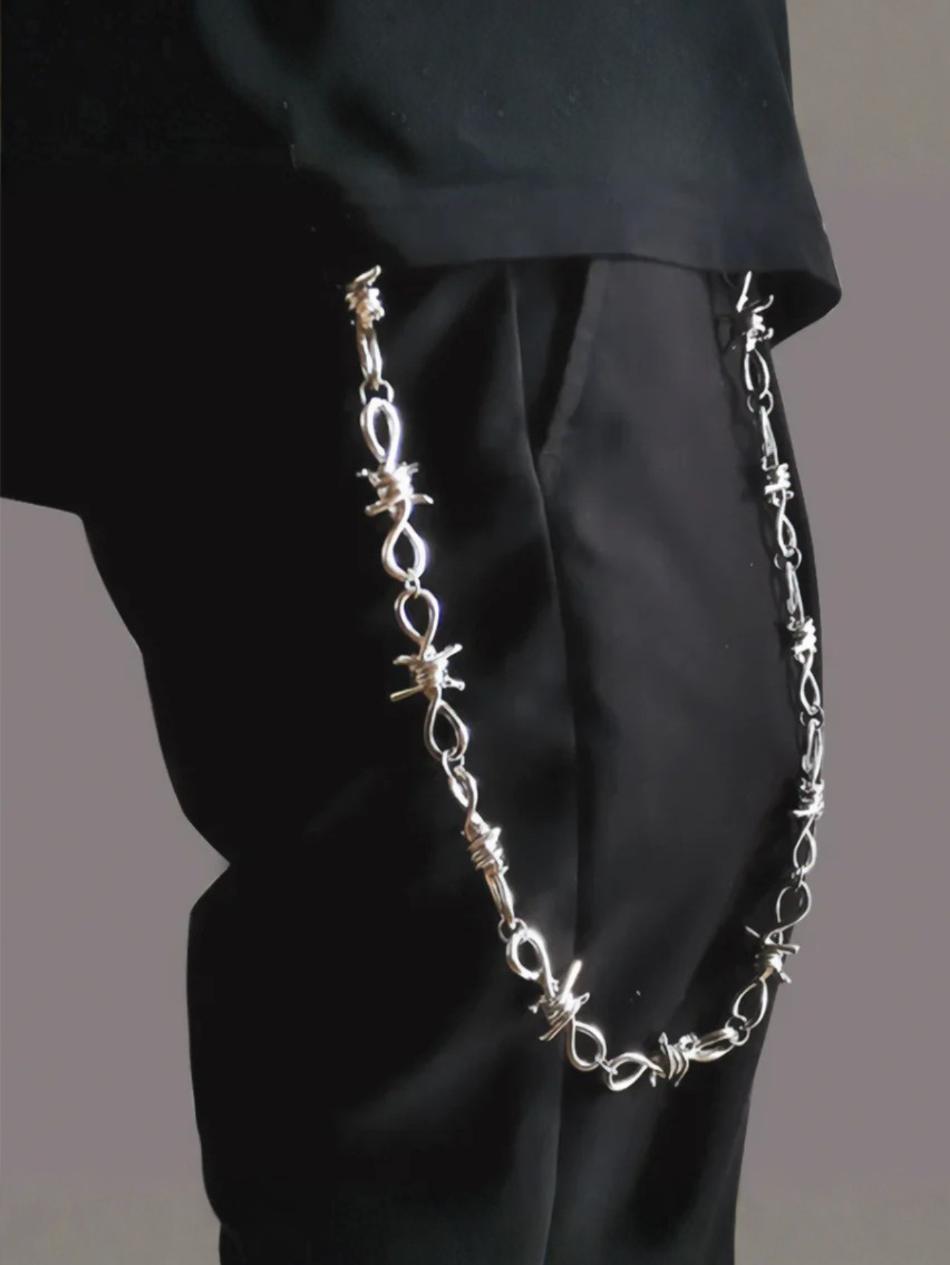 Spiked Barbed Wire Wallet Chain