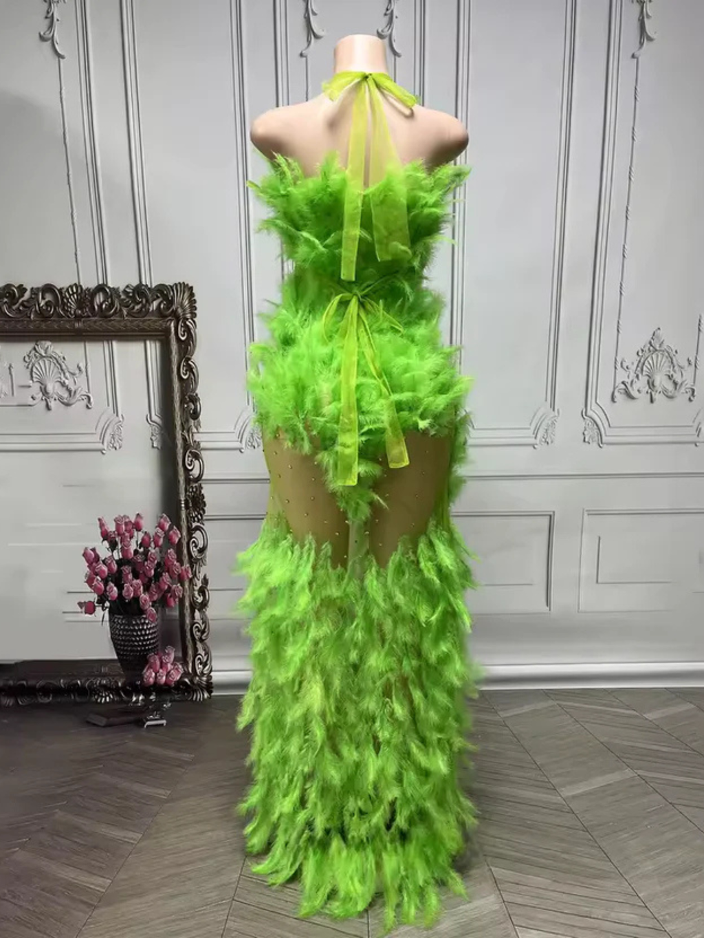 Drag Queen Feather Dress