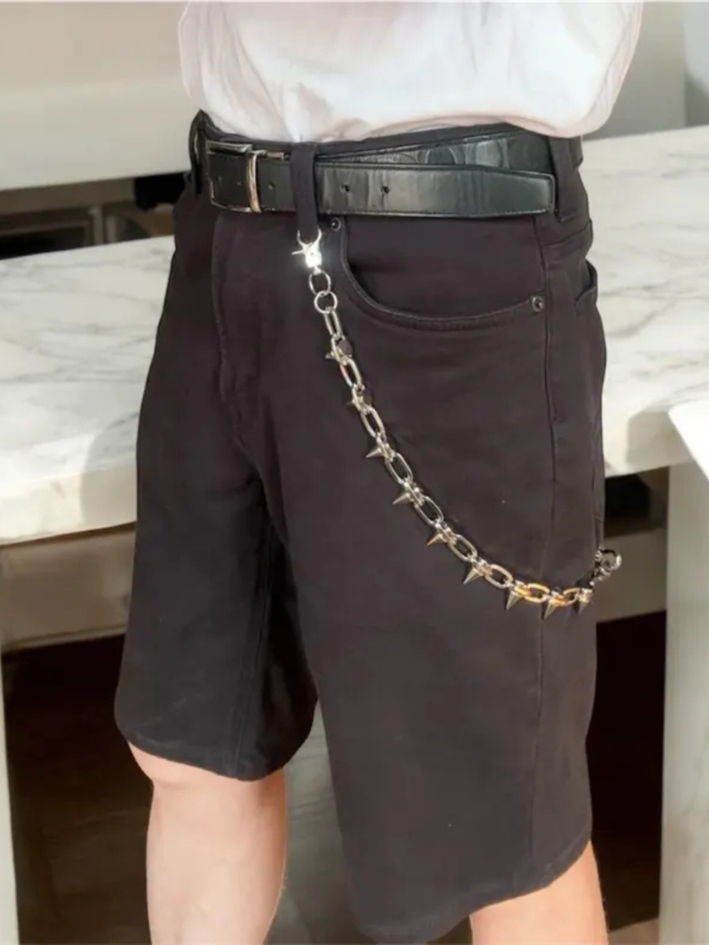 Spiked Punk Wallet Chain Emo