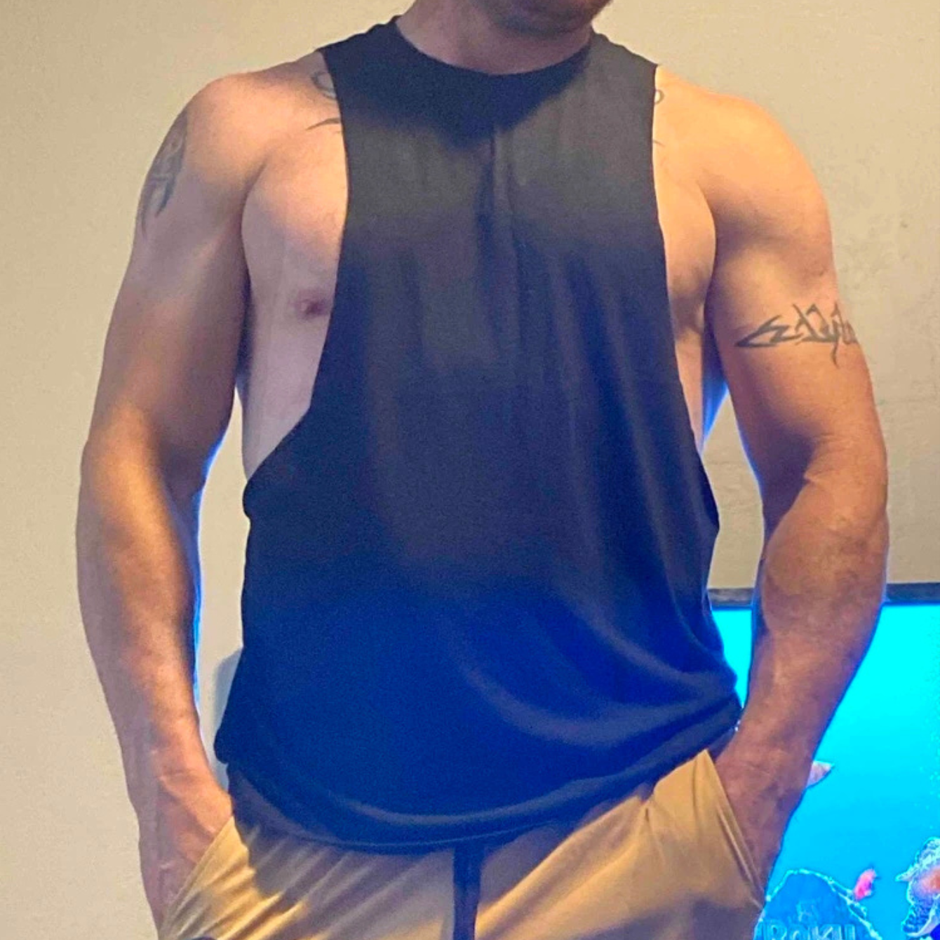 Deep Cut Muscle Tank Top Shirt