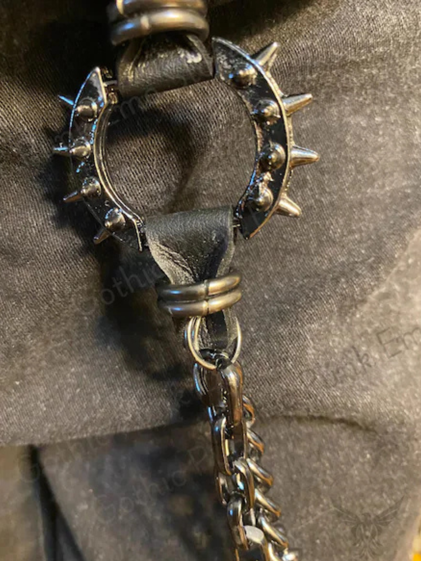 Spiked O Ring Pants Chain
