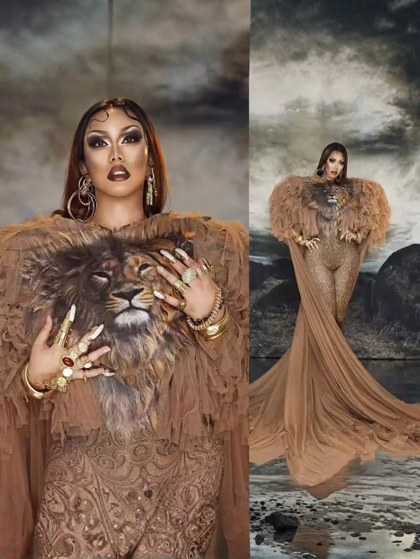 Lion Drag Queen 2pc Costume