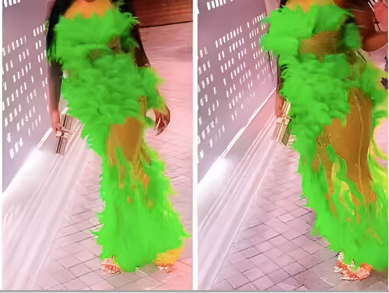 Drag Queen White Feather Dress