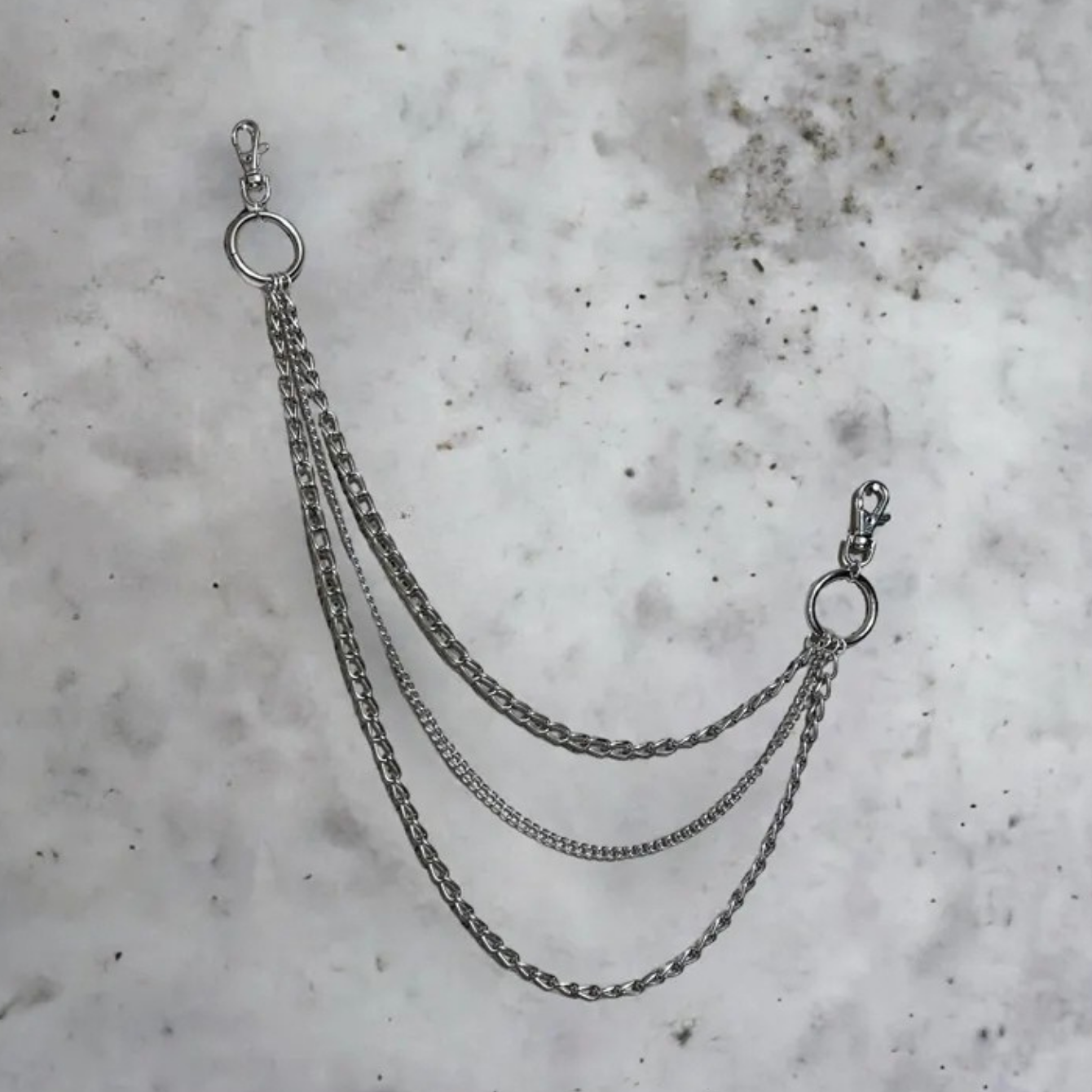 3 Layer O Ring Wallet Chain