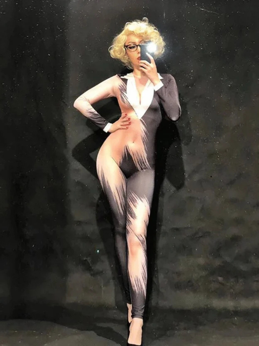 Tuxedo Lyrical Dance Jumpsuit