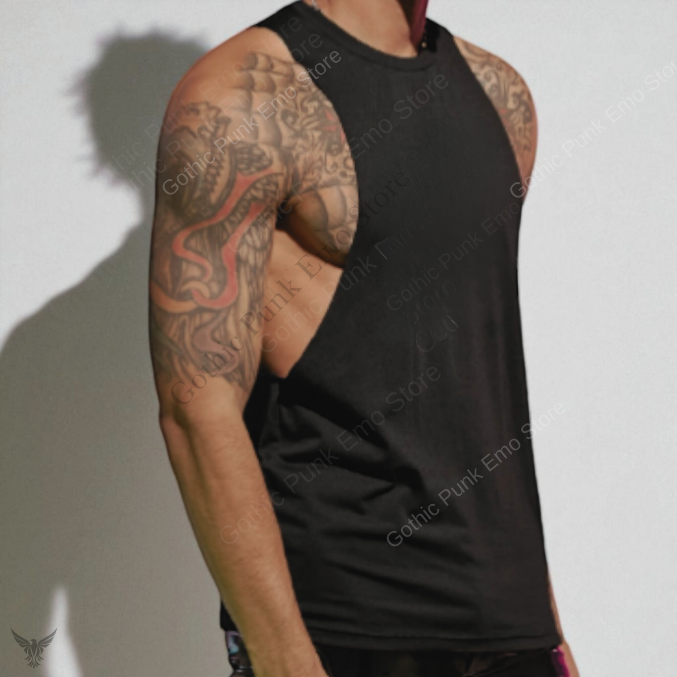 Deep Cut Muscle Tank Top Shirt