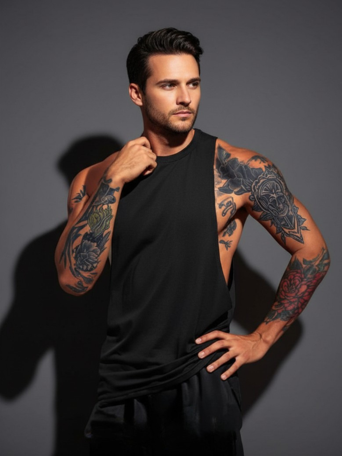 Deep Cut Muscle Tank Top Shirt