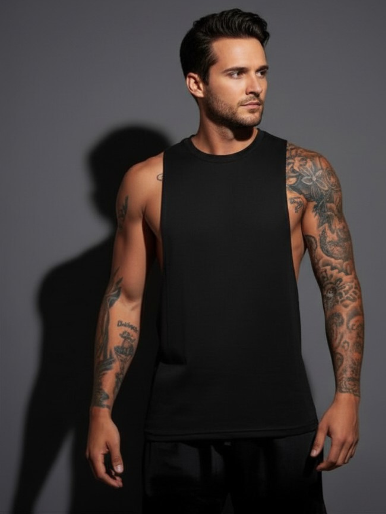 Deep Cut Muscle Tank Top Shirt