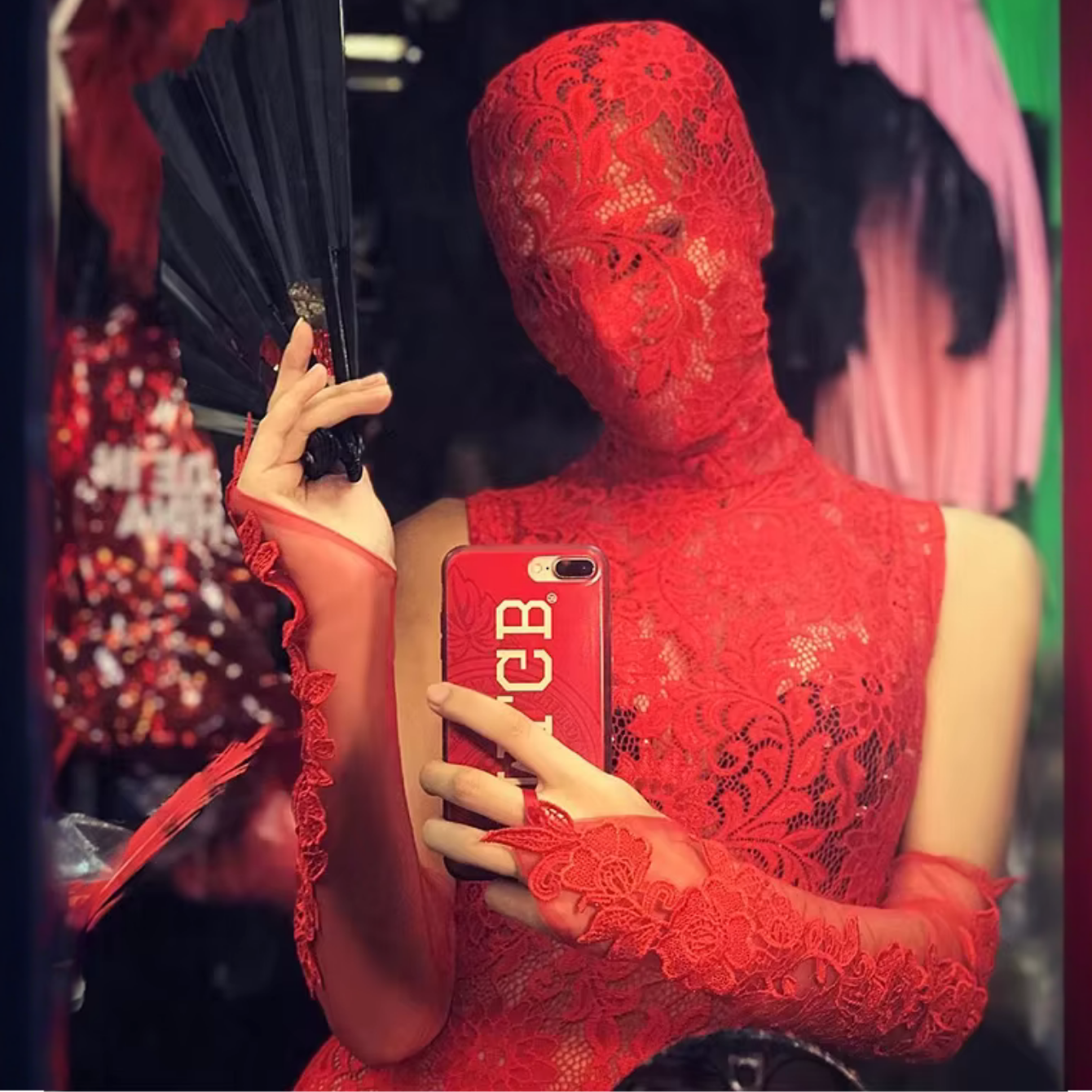 Red Lace Masquerade Costume
