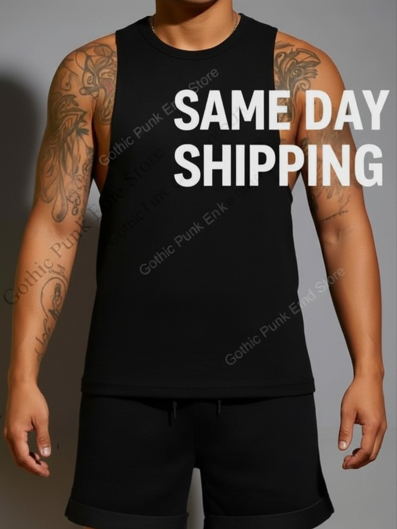 Deep Cut Muscle Tank Top Shirt
