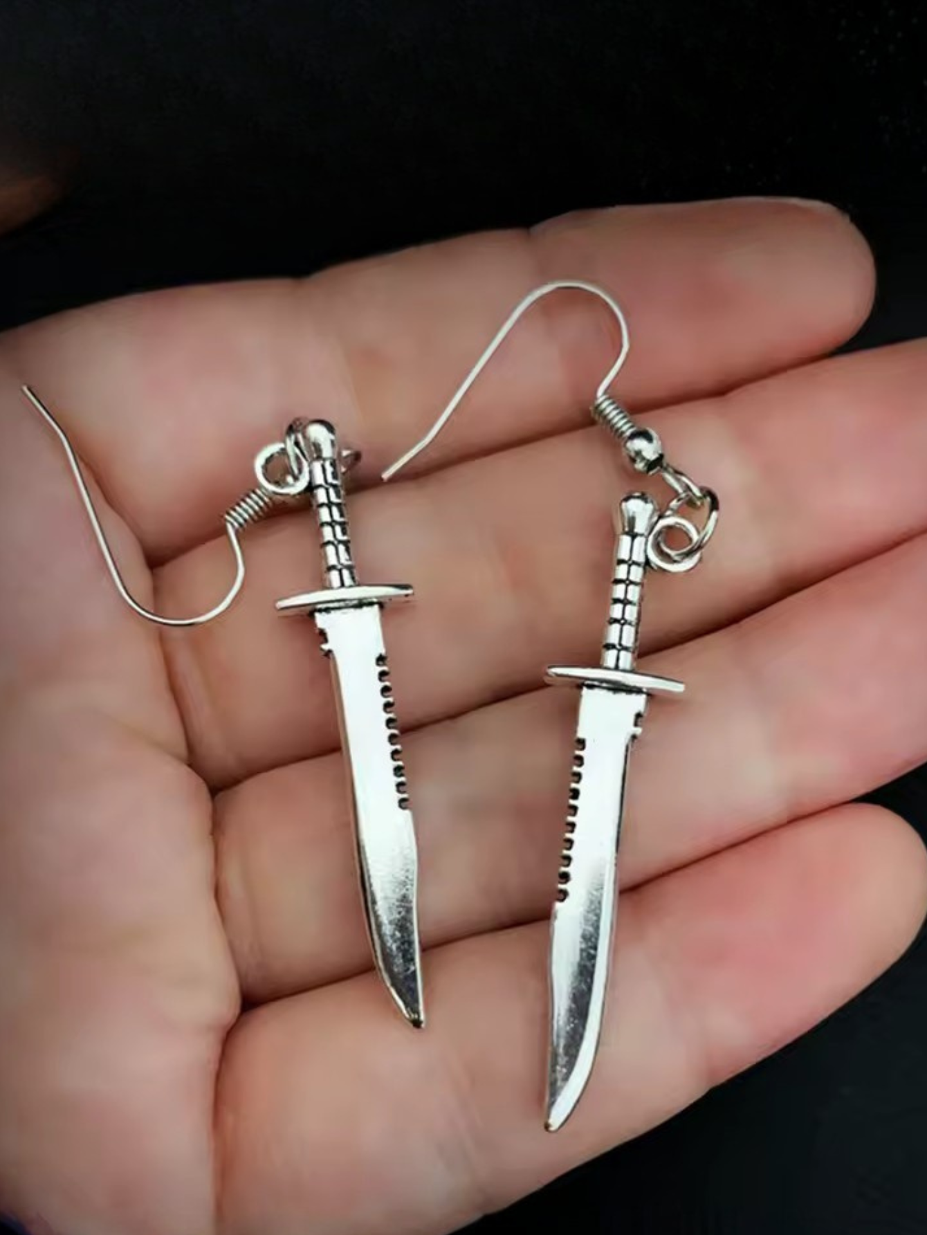 Samurai Dagger Sword Earrings
