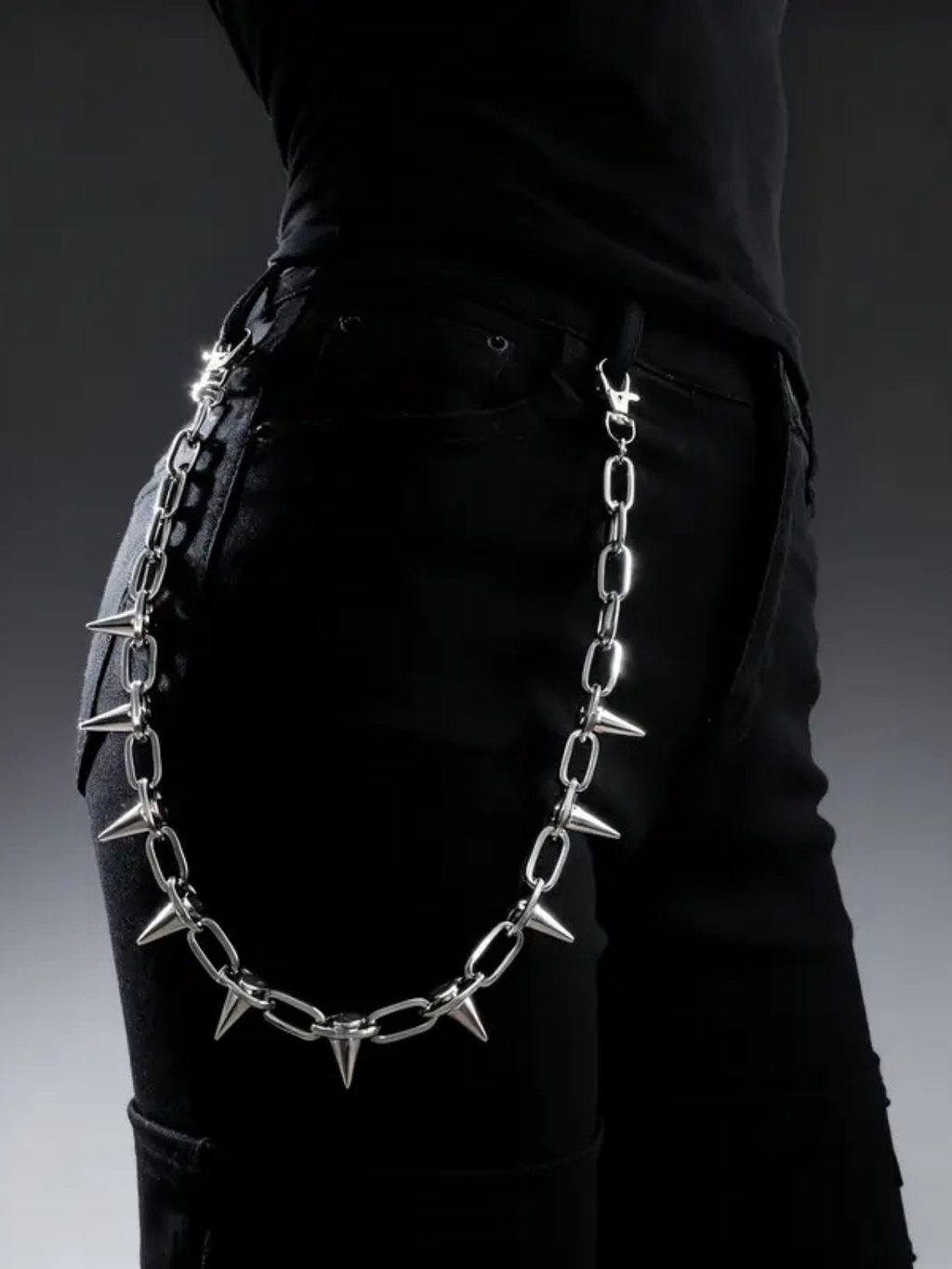Spiked Punk Wallet Chain Emo