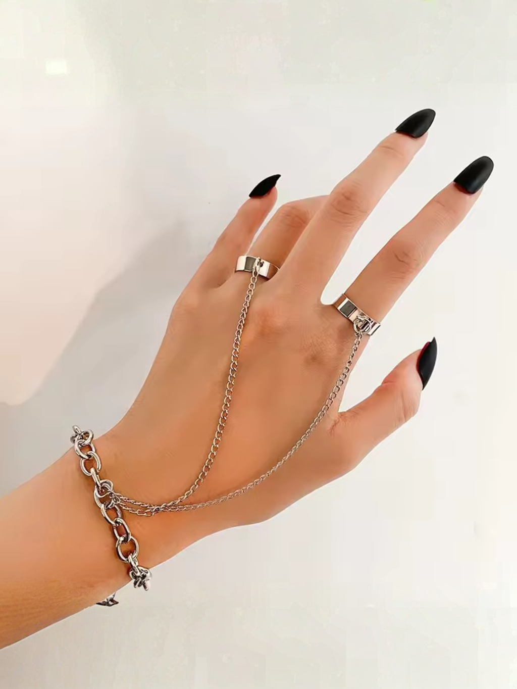 Kurapika Chain Ring Mitten Bracelet