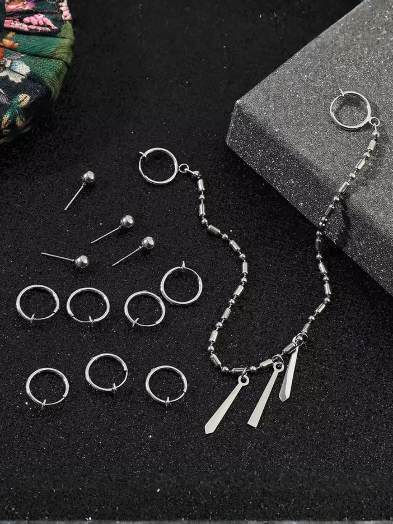 Lip to Ear Chain Anime Cosplay Jewelry 12pc