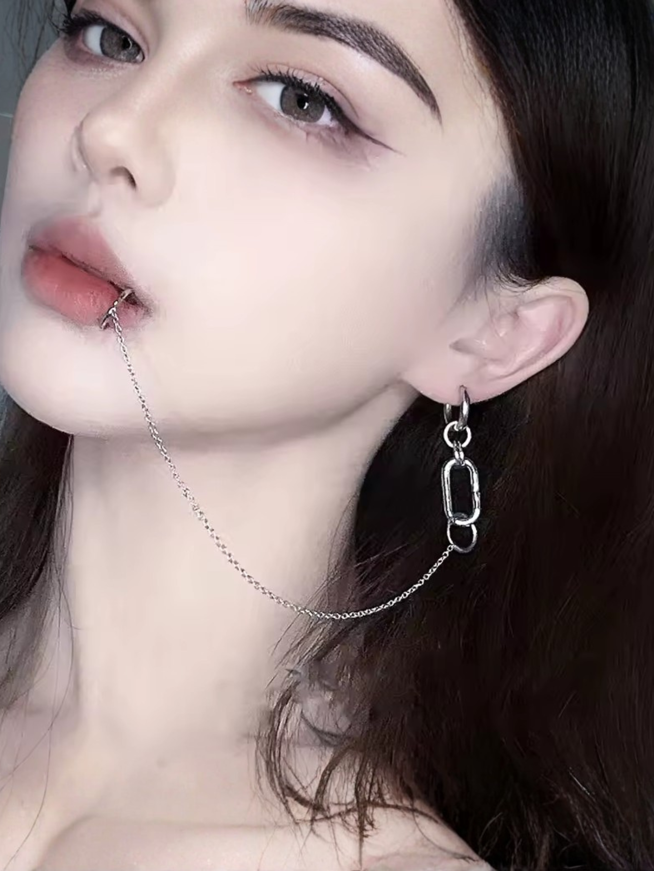 Lip to Ear Chain Anime Cosplay Jewelry
