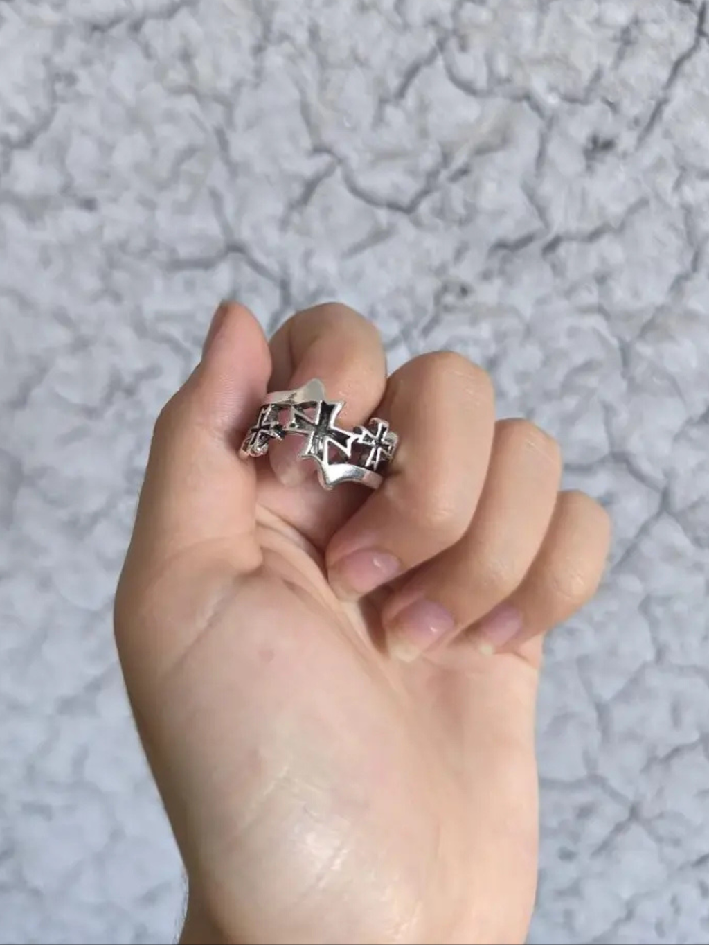 Cross Black Ring
