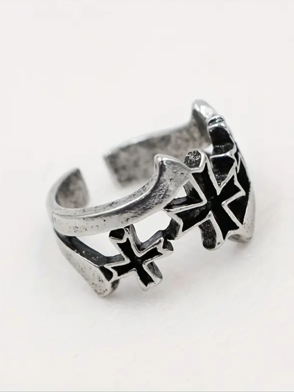 Cross Black Ring