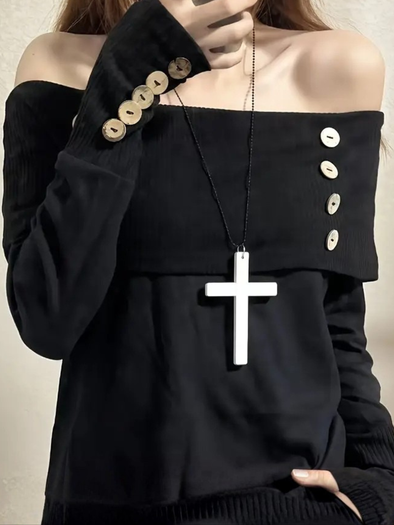Cross Wooden Necklace