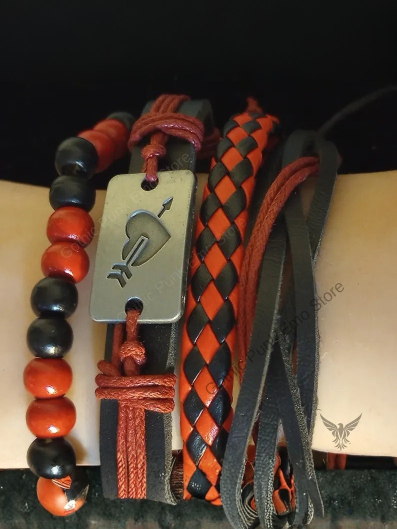 Black and Red Love Bracelet